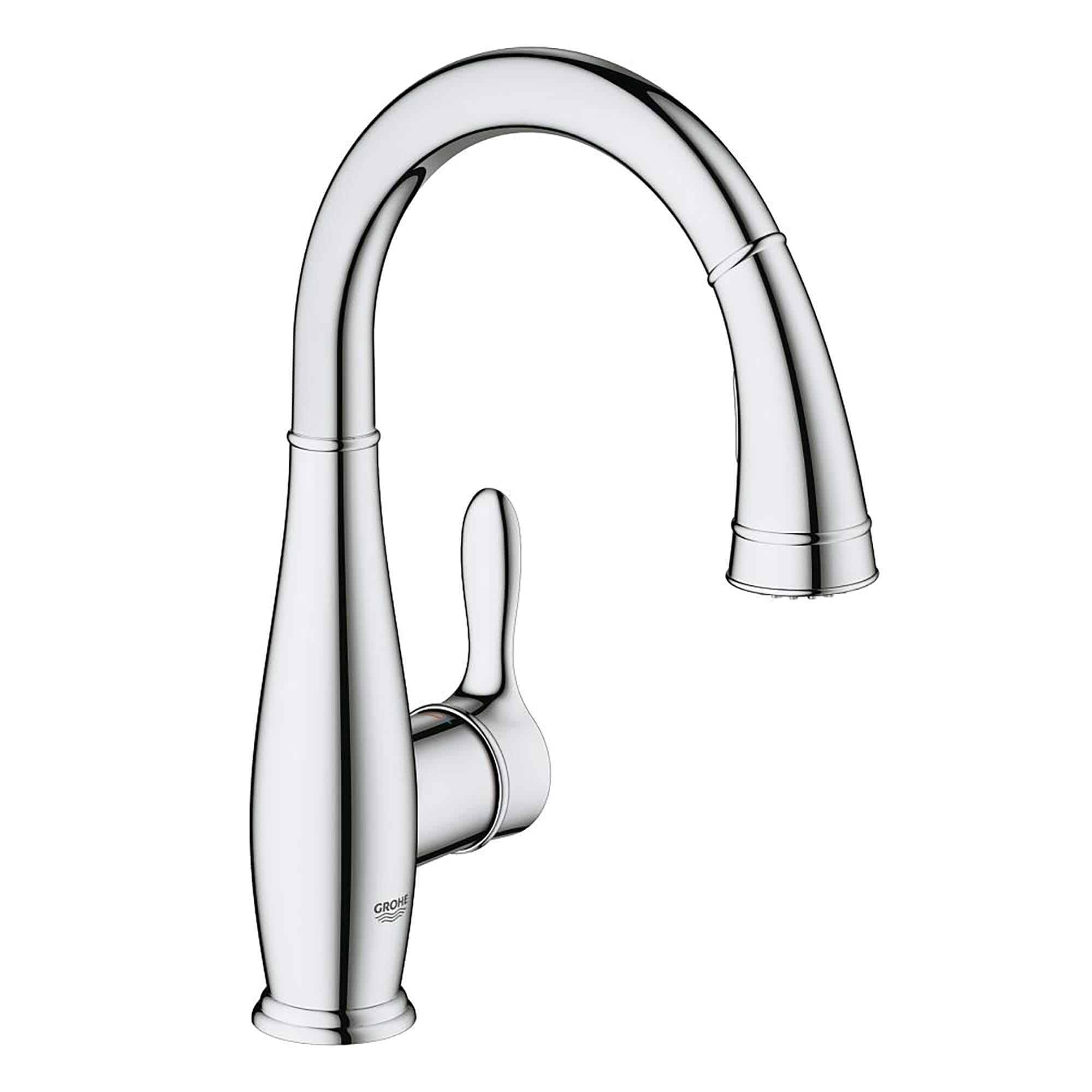 Single Handle Pull Down Dual Spray Prep Faucet 175 GPM GROHE CHROME